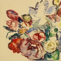 1974 - Heidy Isler - Bouquet mit Rosen - Aquarell - 49x37 cm.jpg