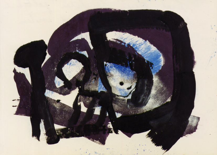 1960 ca. - Luigi Montanarini - Composizione 1 - tempera su carta - 80x60 cm.jpg